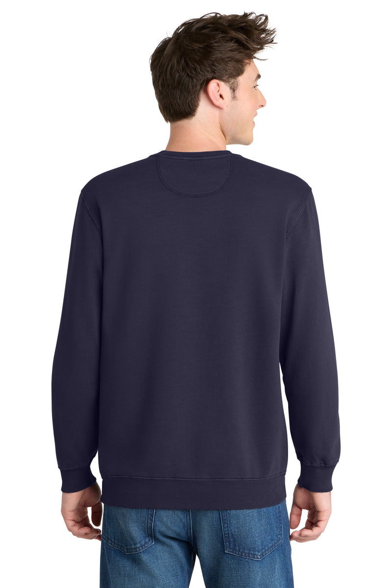 Port & Co Beach Wash Garment-Dyed Crewneck Sweatshirt - True Navy