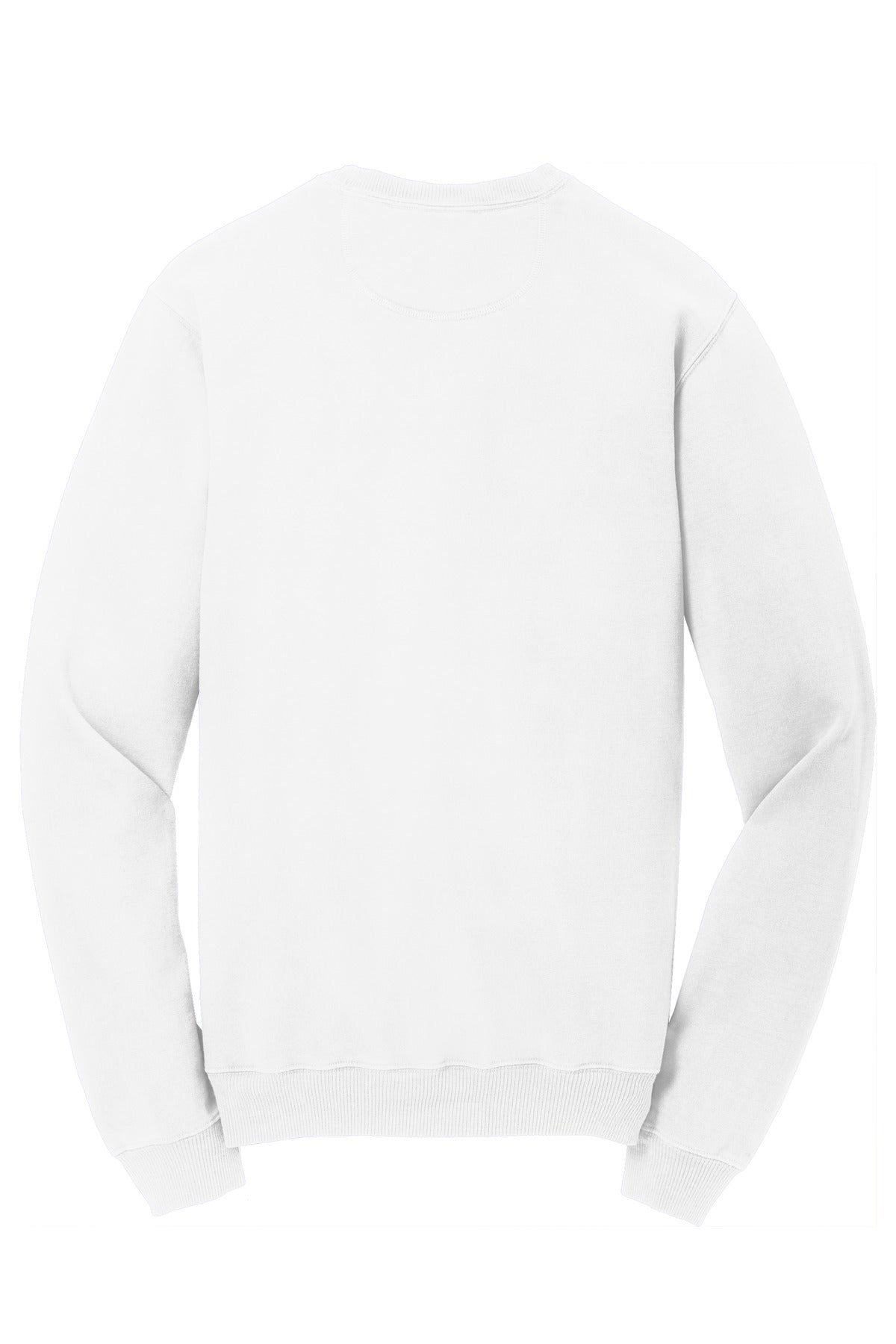 Port & Co Beach Wash Garment-Dyed Crewneck Sweatshirt - White