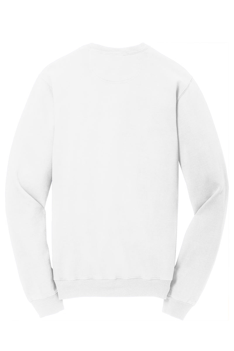 Port & Co Beach Wash Garment-Dyed Crewneck Sweatshirt - White