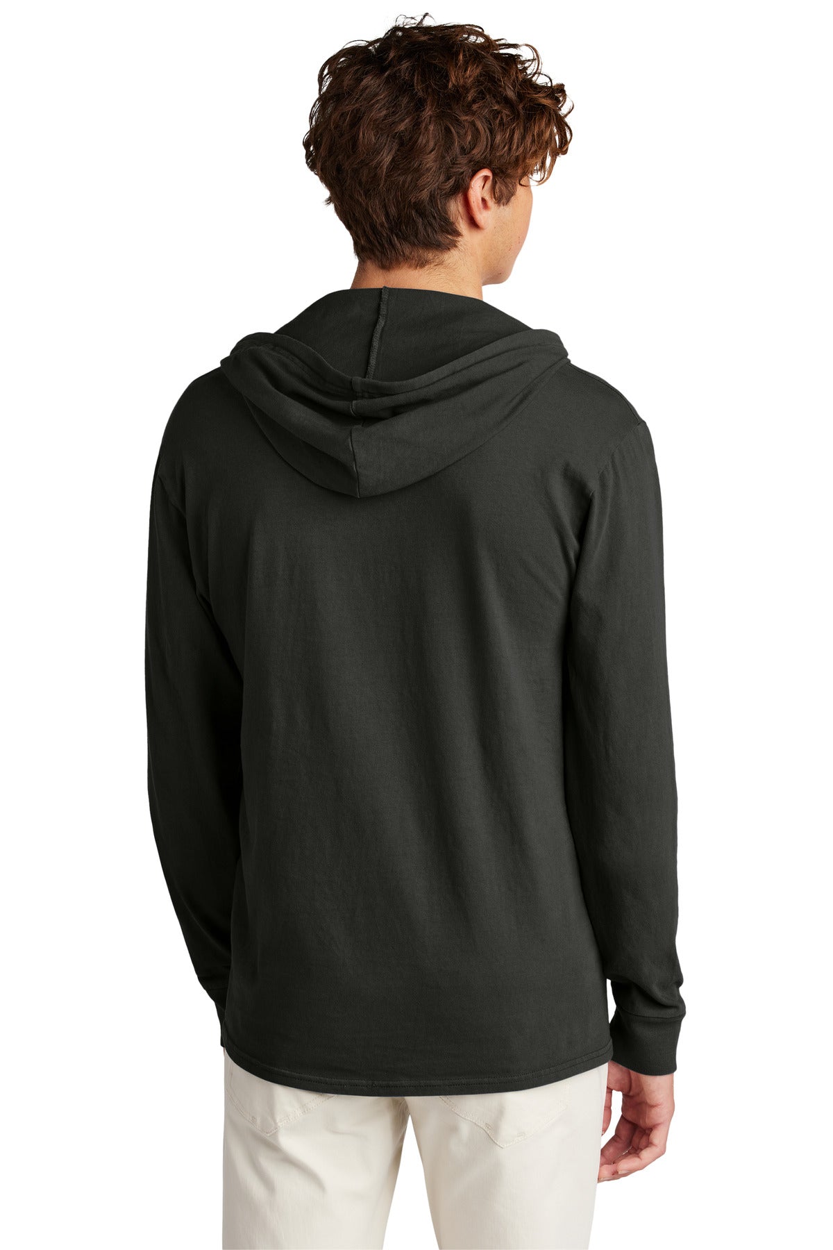 Port & Co Beach Wash Garment-Dyed Pullover Hooded Tee - Black