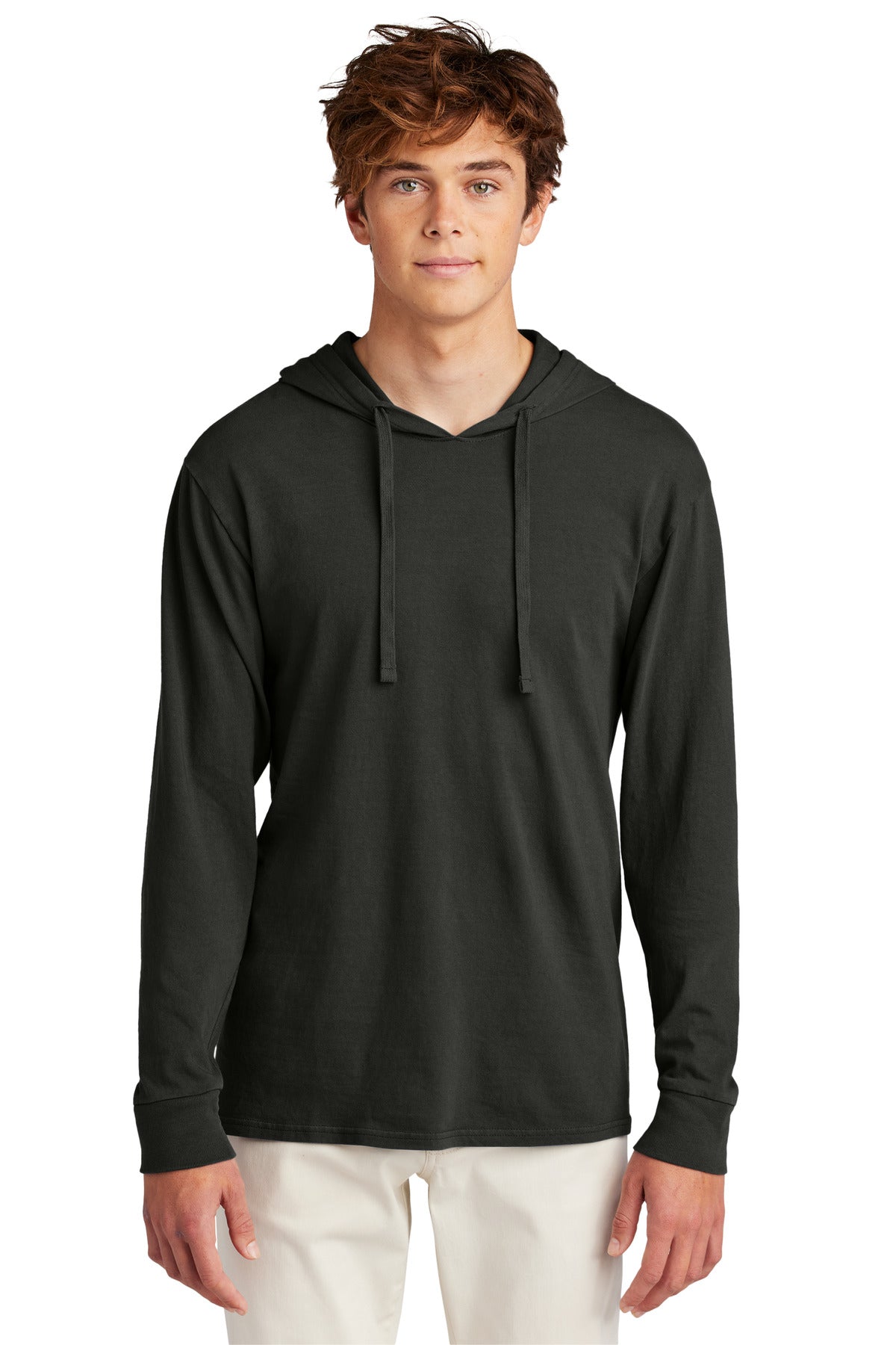 Port & Co Beach Wash Garment-Dyed Pullover Hooded Tee - Black