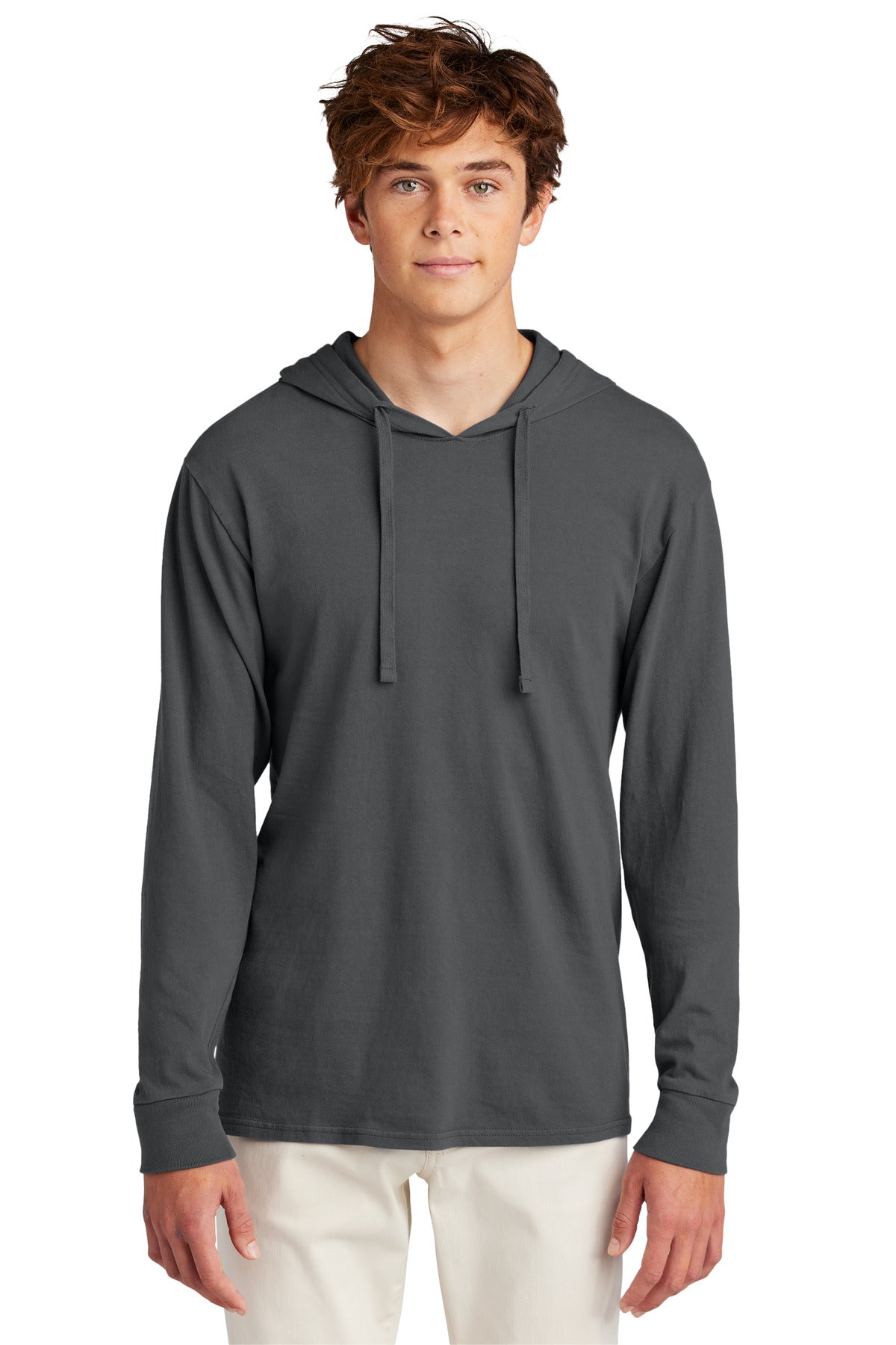 Port & Co Beach Wash Garment-Dyed Pullover Hooded Tee - Coal