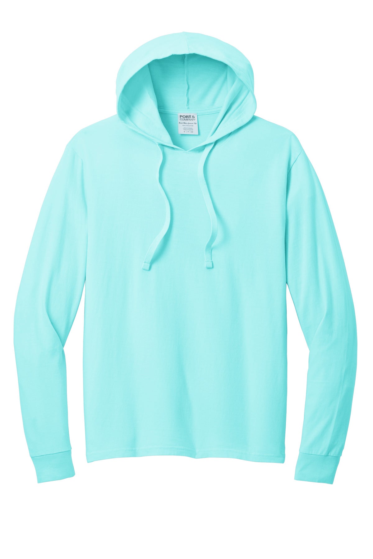 Port & Co Beach Wash Garment-Dyed Pullover Hooded Tee - Glacier