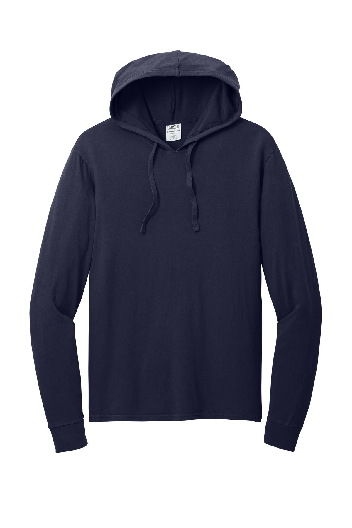 Port & Co Beach Wash Garment-Dyed Pullover Hooded Tee - True Navy