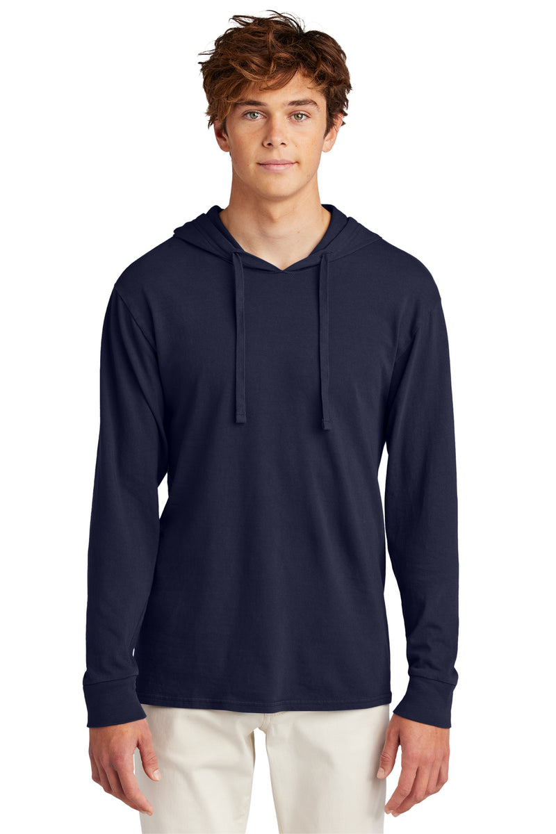 Port & Co Beach Wash Garment-Dyed Pullover Hooded Tee - True Navy