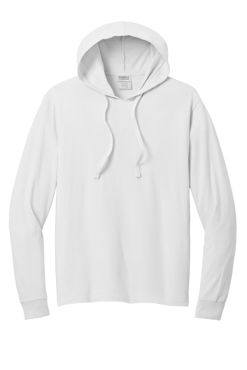 Port & Co Beach Wash Garment-Dyed Pullover Hooded Tee - White