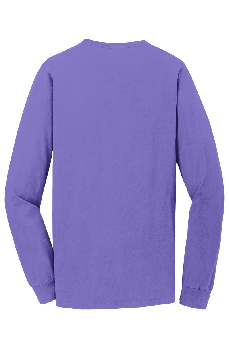 Port & Co Beach Wash Garment-Dyed Long Sleeve Tee - Amethyst