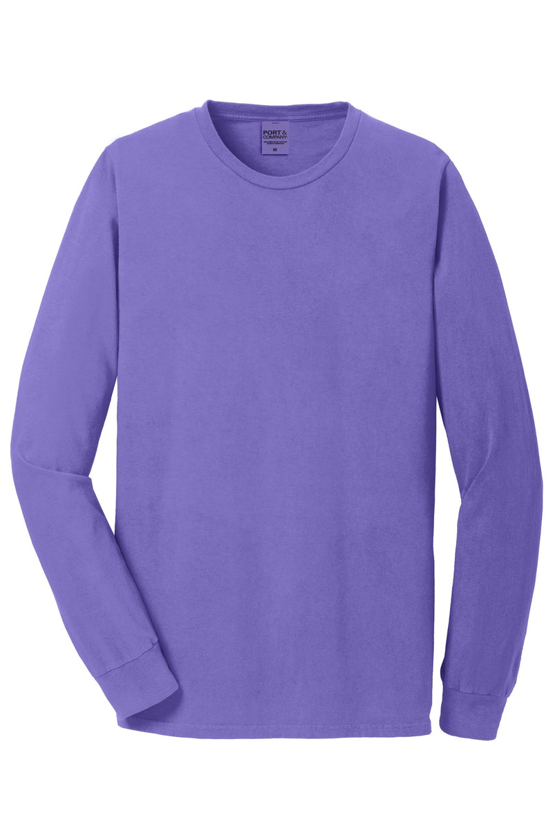 Port & Co Beach Wash Garment-Dyed Long Sleeve Tee - Amethyst
