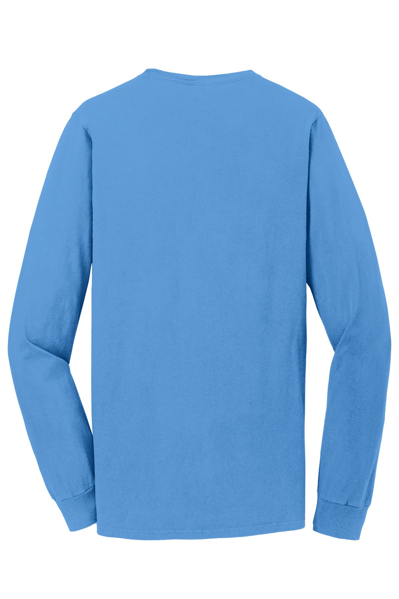 Port & Co Beach Wash Garment-Dyed Long Sleeve Tee - Blue Moon