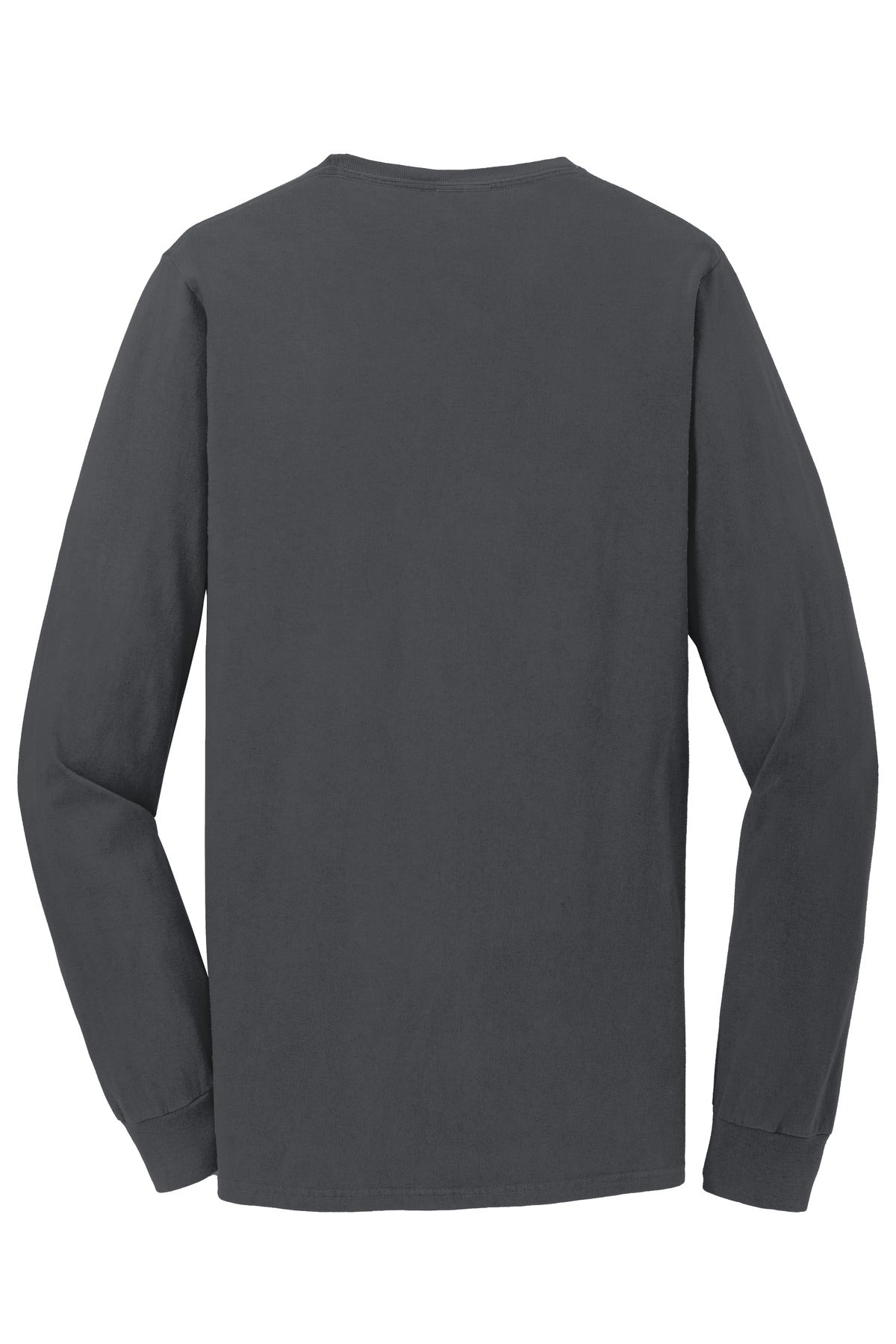 Port & Co Beach Wash Garment-Dyed Long Sleeve Tee - Coal