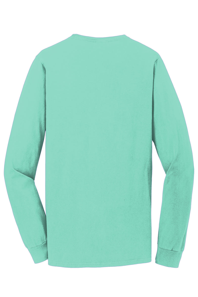 Port & Co Beach Wash Garment-Dyed Long Sleeve Tee - Cool Mint