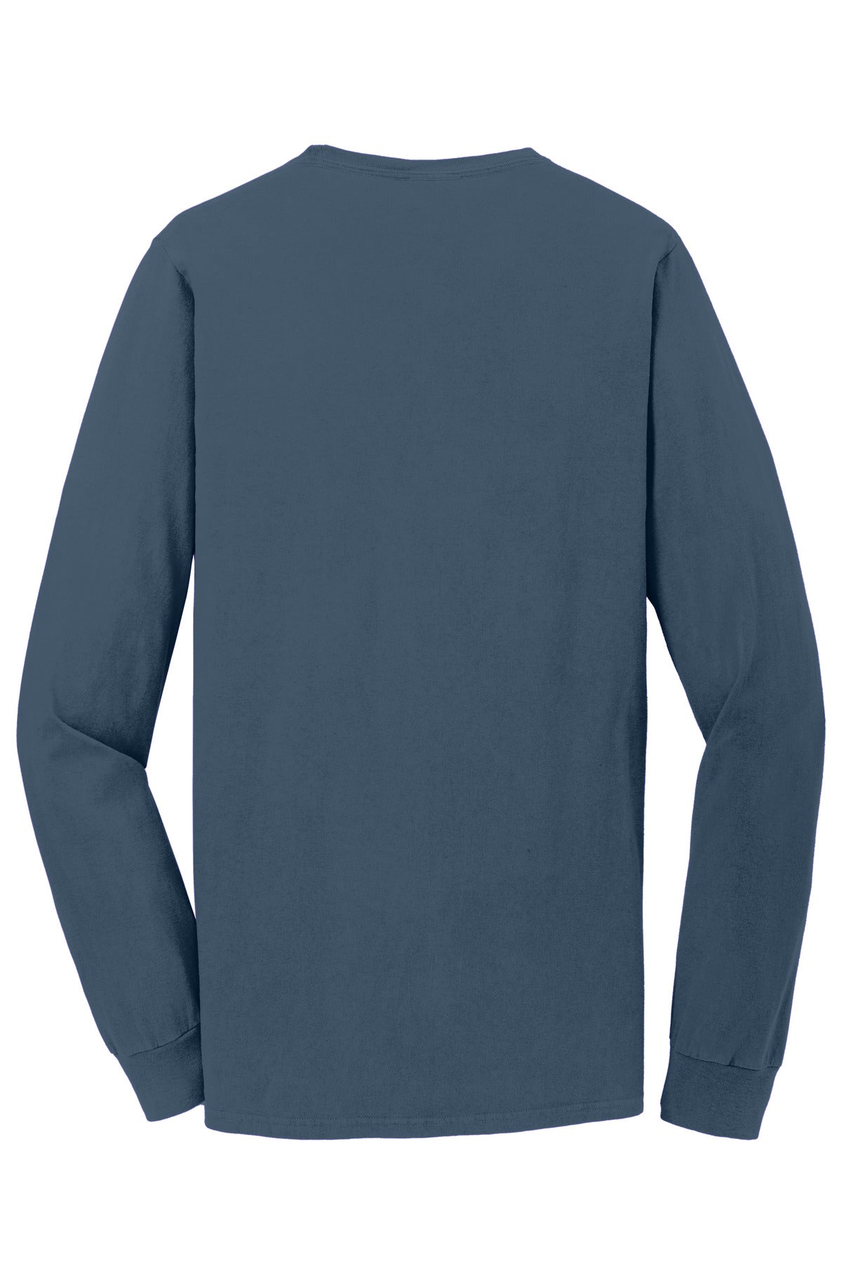 Port & Co Beach Wash Garment-Dyed Long Sleeve Tee - Denim Blue