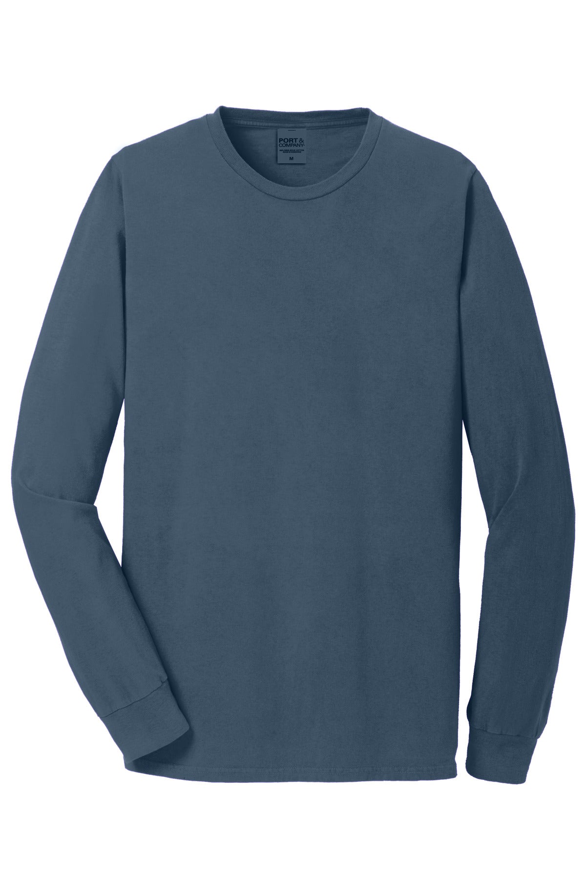 Port & Co Beach Wash Garment-Dyed Long Sleeve Tee - Denim Blue