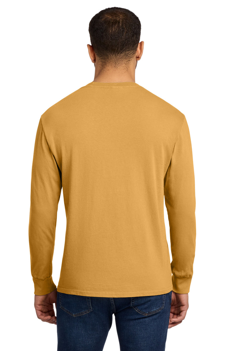 Port & Co Beach Wash Garment-Dyed Long Sleeve Tee - Dijon