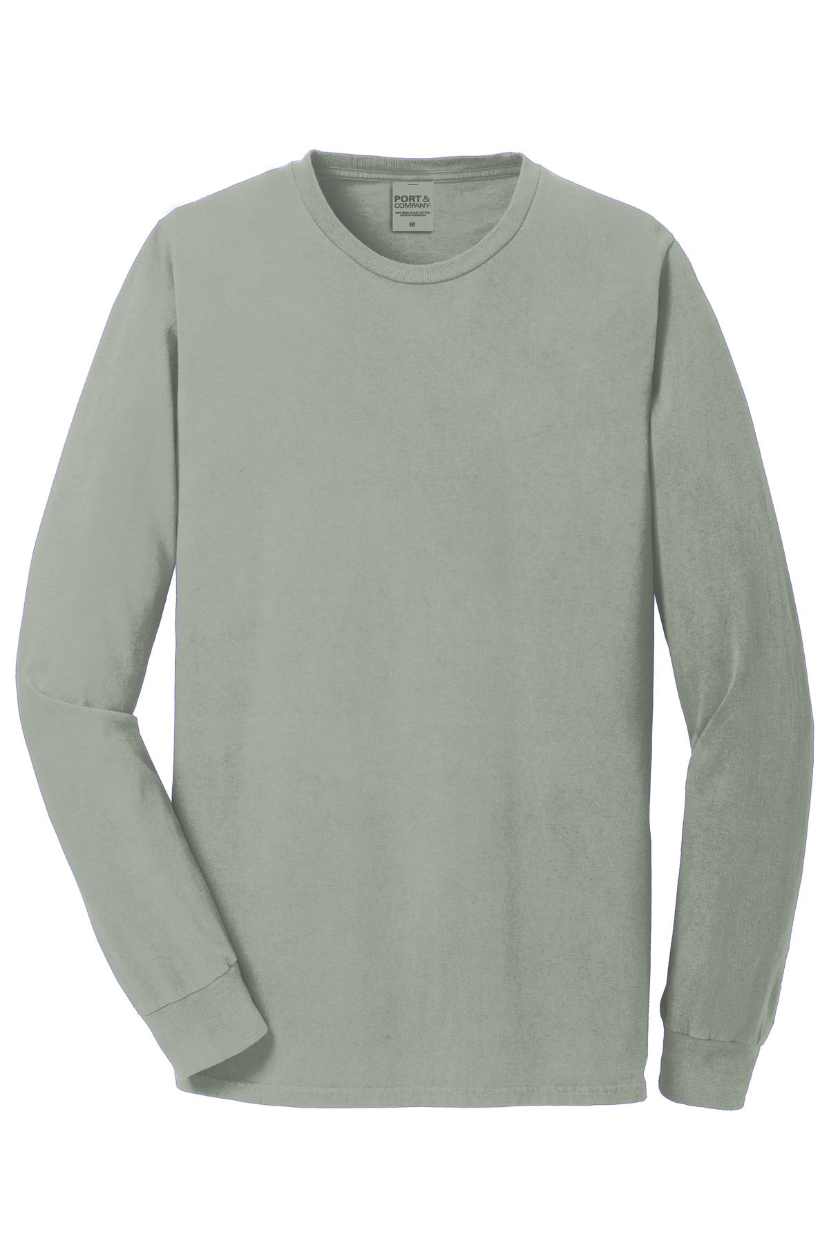 Port & Co Beach Wash Garment-Dyed Long Sleeve Tee - Dove Grey