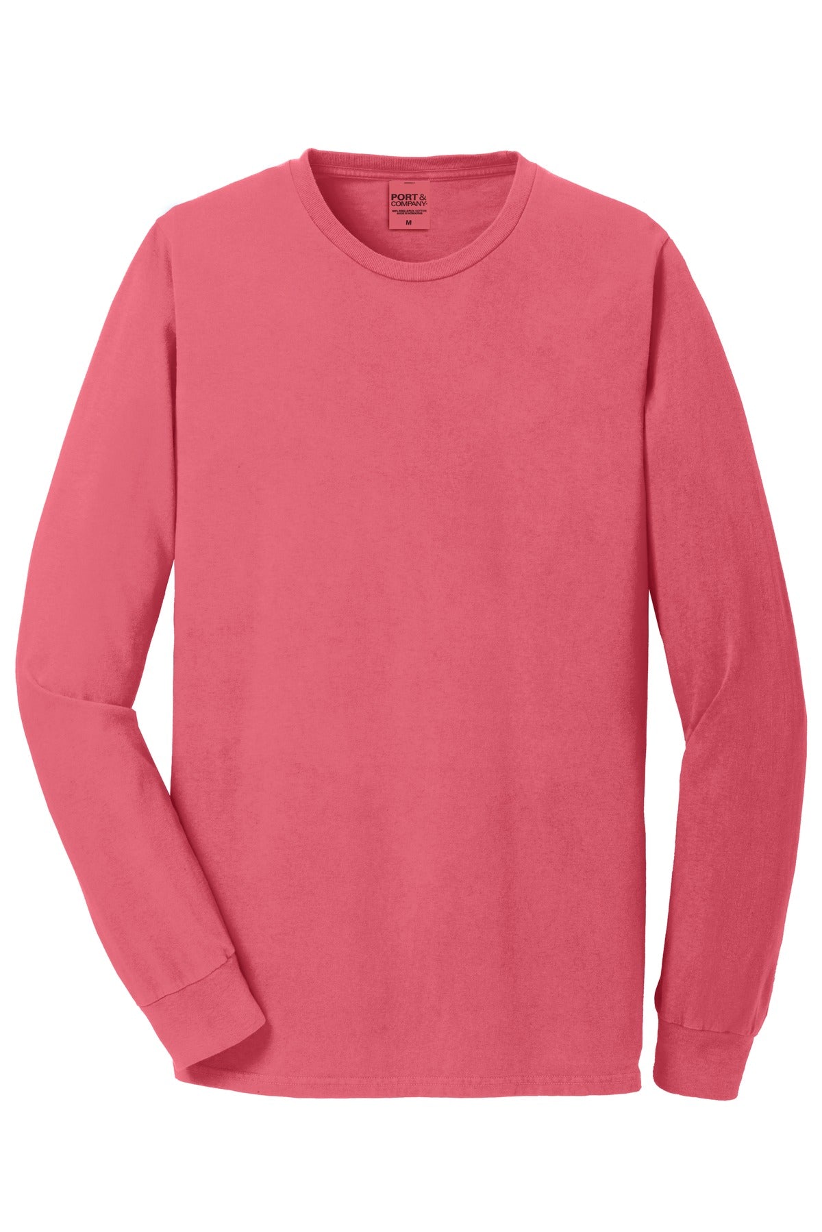 Port & Co Beach Wash Garment-Dyed Long Sleeve Tee - Fruit Punch