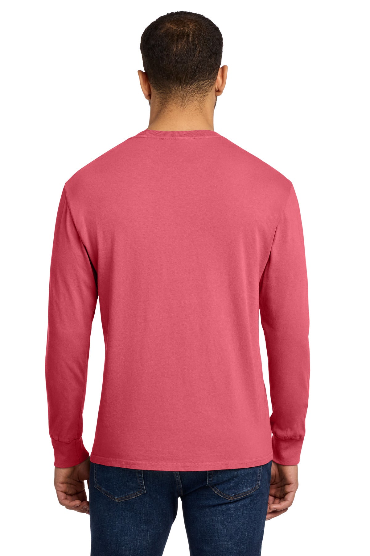 Port & Co Beach Wash Garment-Dyed Long Sleeve Tee - Fruit Punch