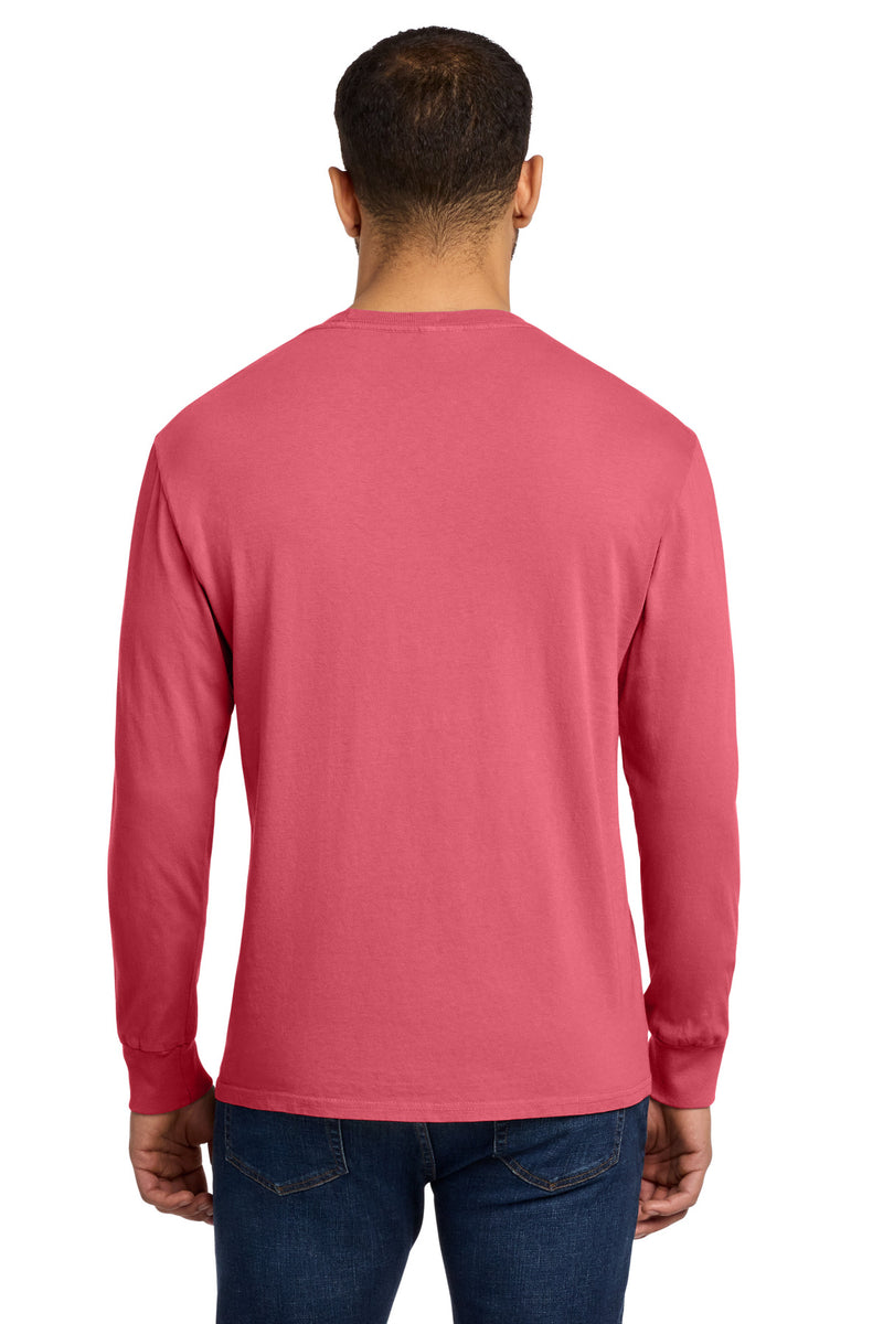 Port & Co Beach Wash Garment-Dyed Long Sleeve Tee - Fruit Punch