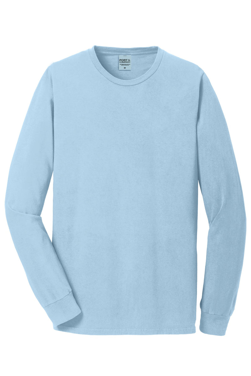 Port & Co Beach Wash Garment-Dyed Long Sleeve Tee - Glacier