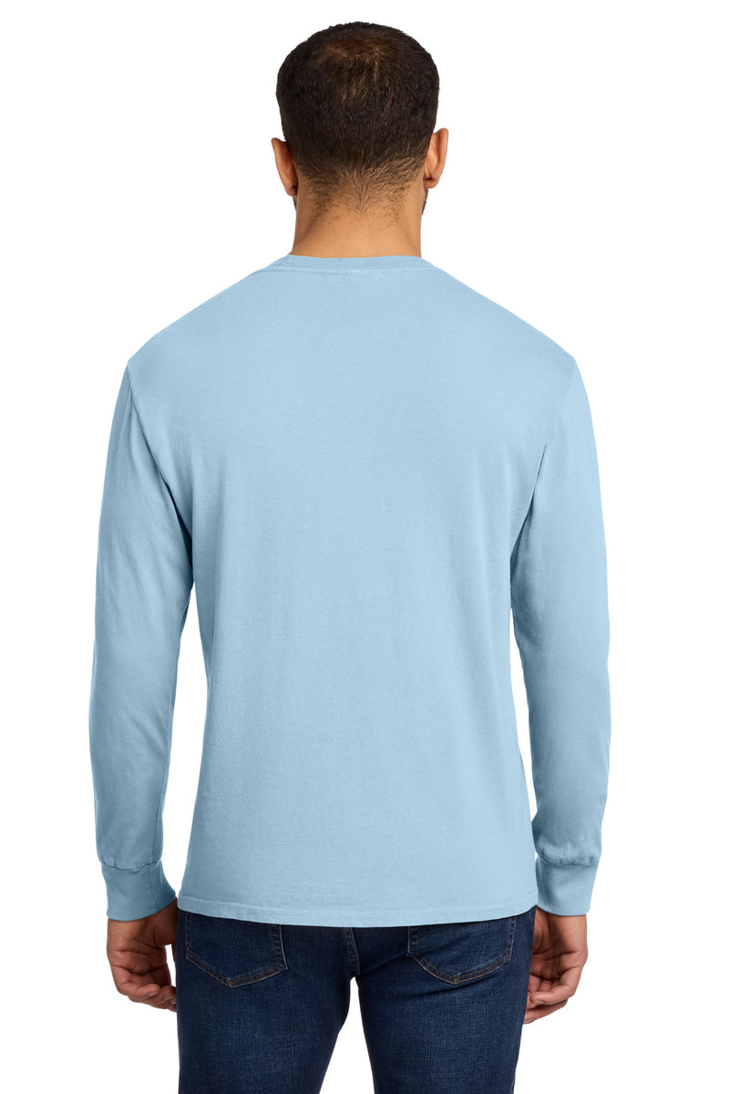 Port & Co Beach Wash Garment-Dyed Long Sleeve Tee - Glacier