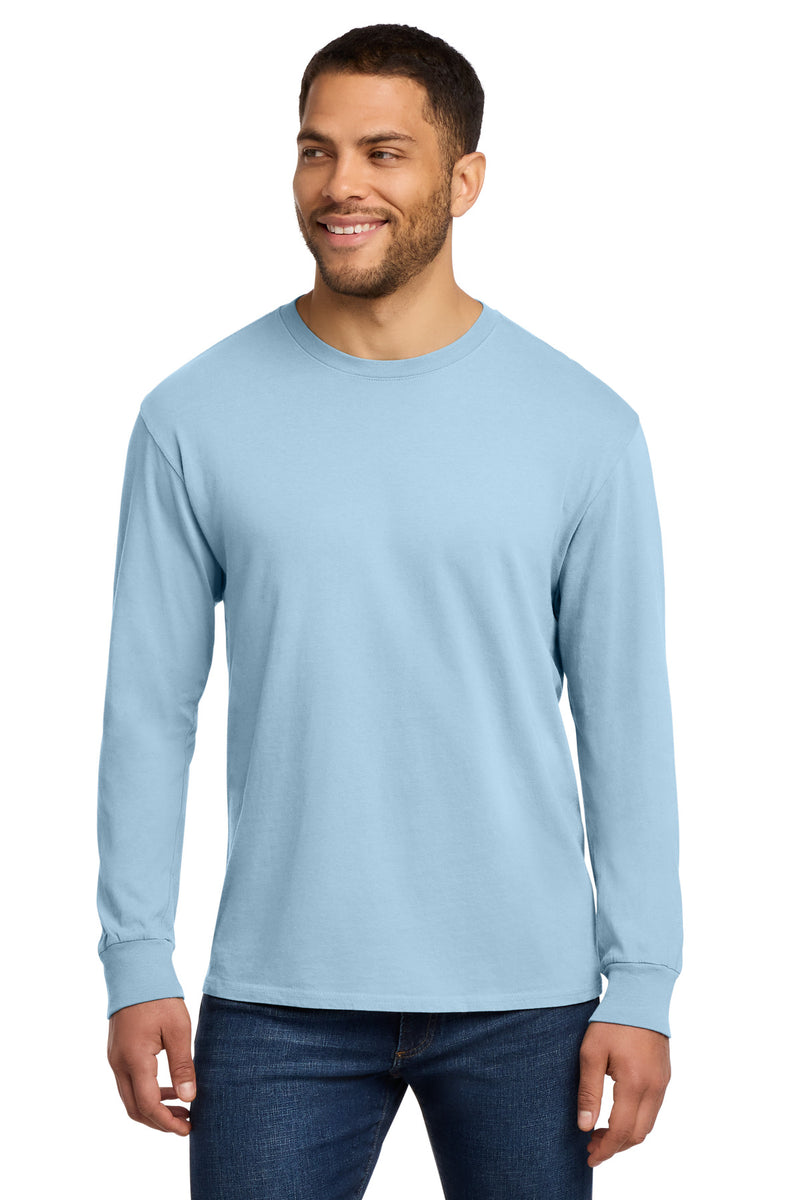 Port & Co Beach Wash Garment-Dyed Long Sleeve Tee - Glacier