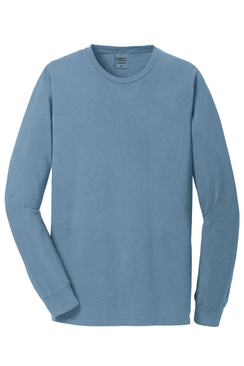 Port & Co Beach Wash Garment-Dyed Long Sleeve Tee - Mist