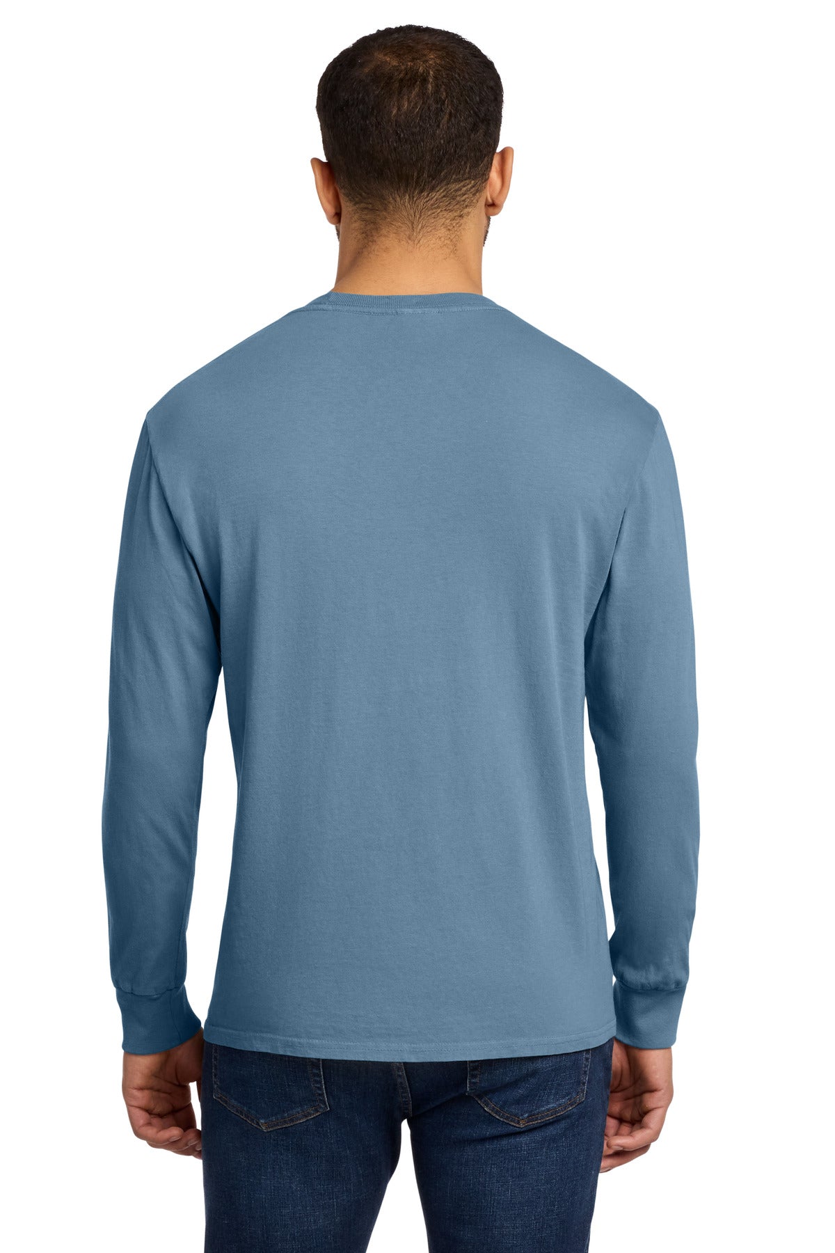Port & Co Beach Wash Garment-Dyed Long Sleeve Tee - Mist