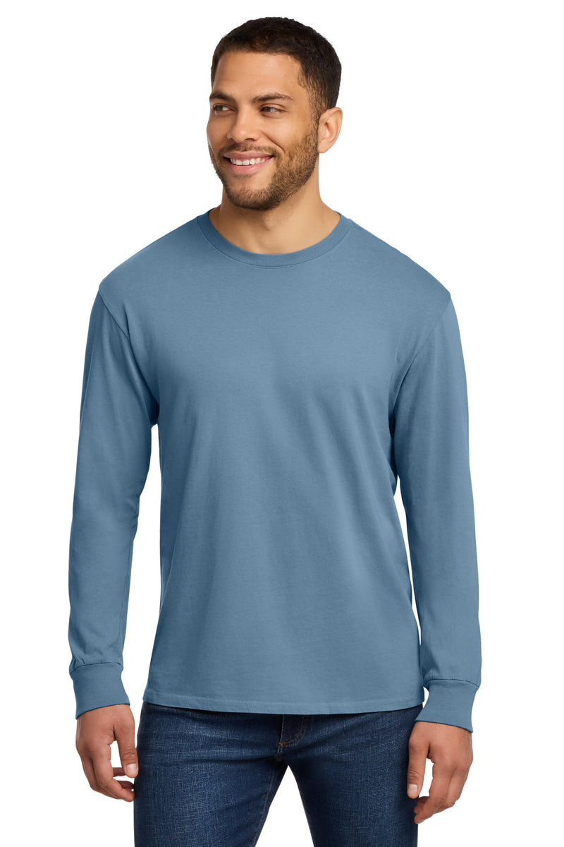 Port & Co Beach Wash Garment-Dyed Long Sleeve Tee - Mist