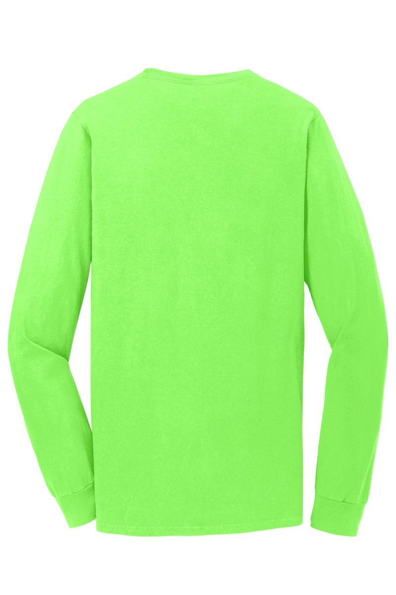 Port & Co Beach Wash Garment-Dyed Long Sleeve Tee - Neon Green