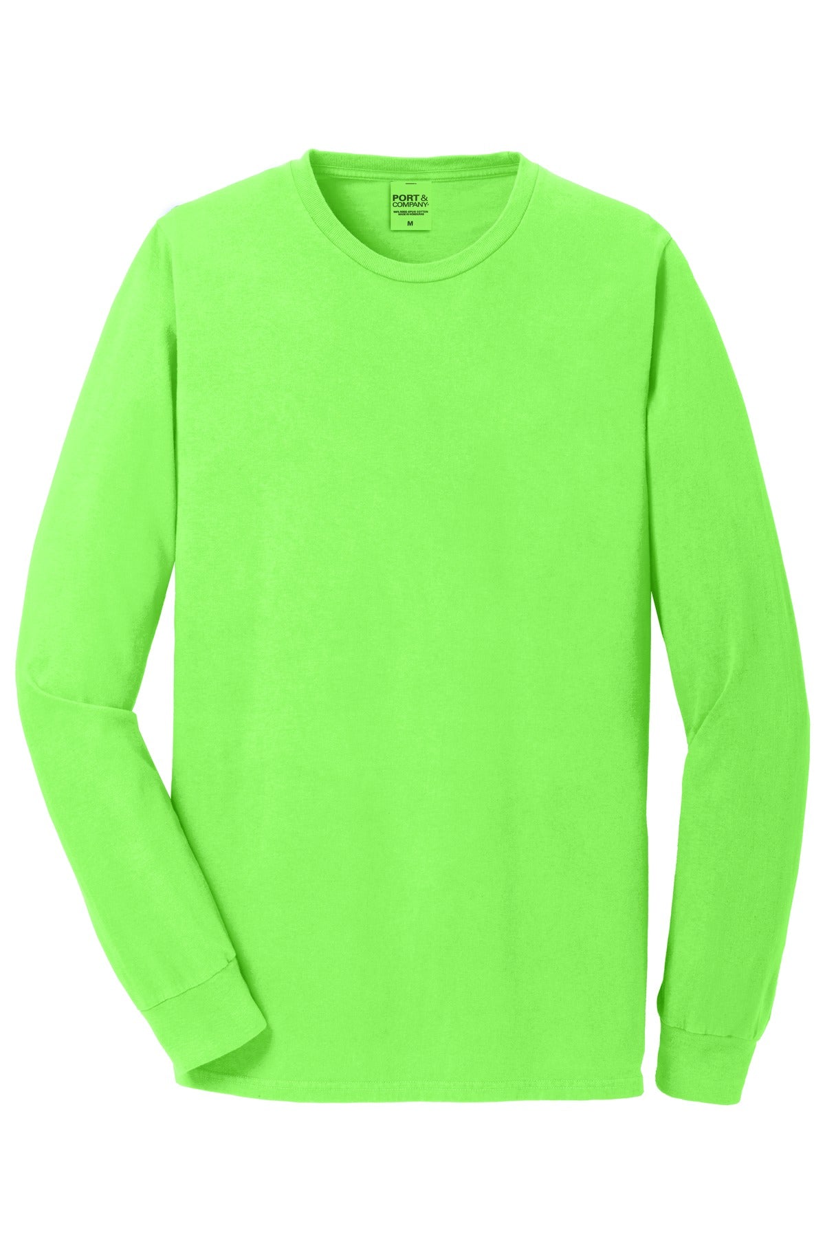 Port & Co Beach Wash Garment-Dyed Long Sleeve Tee - Neon Green