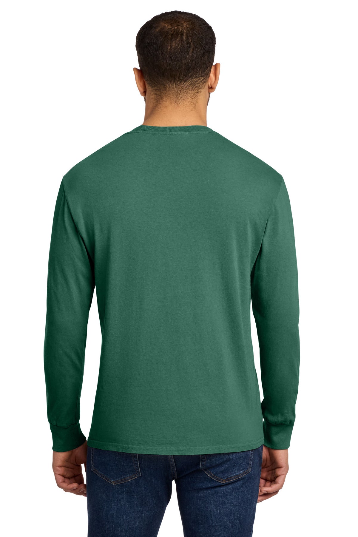 Port & Co Beach Wash Garment-Dyed Long Sleeve Tee - Nordic Green