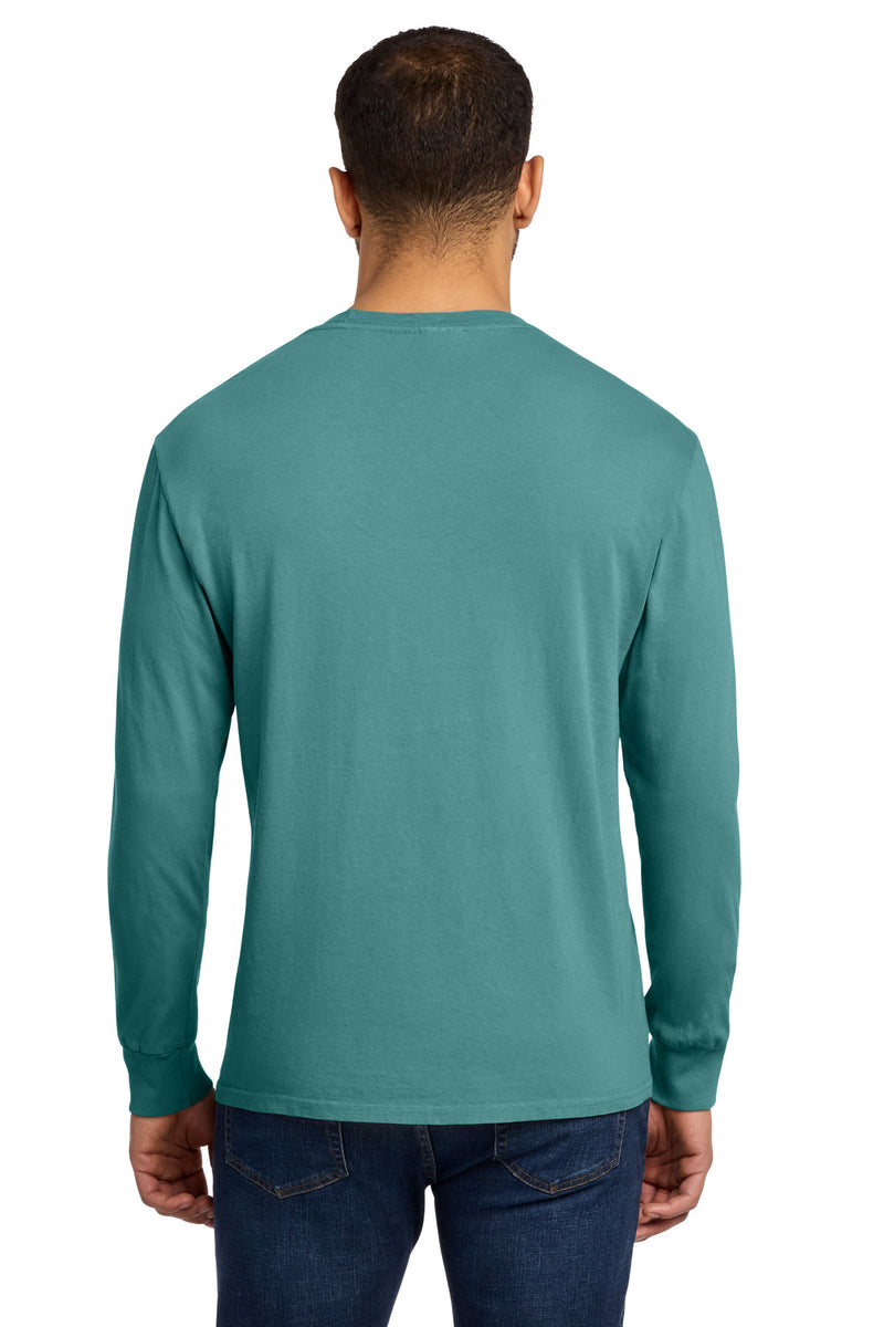 Port & Co Beach Wash Garment-Dyed Long Sleeve Tee - Peacock