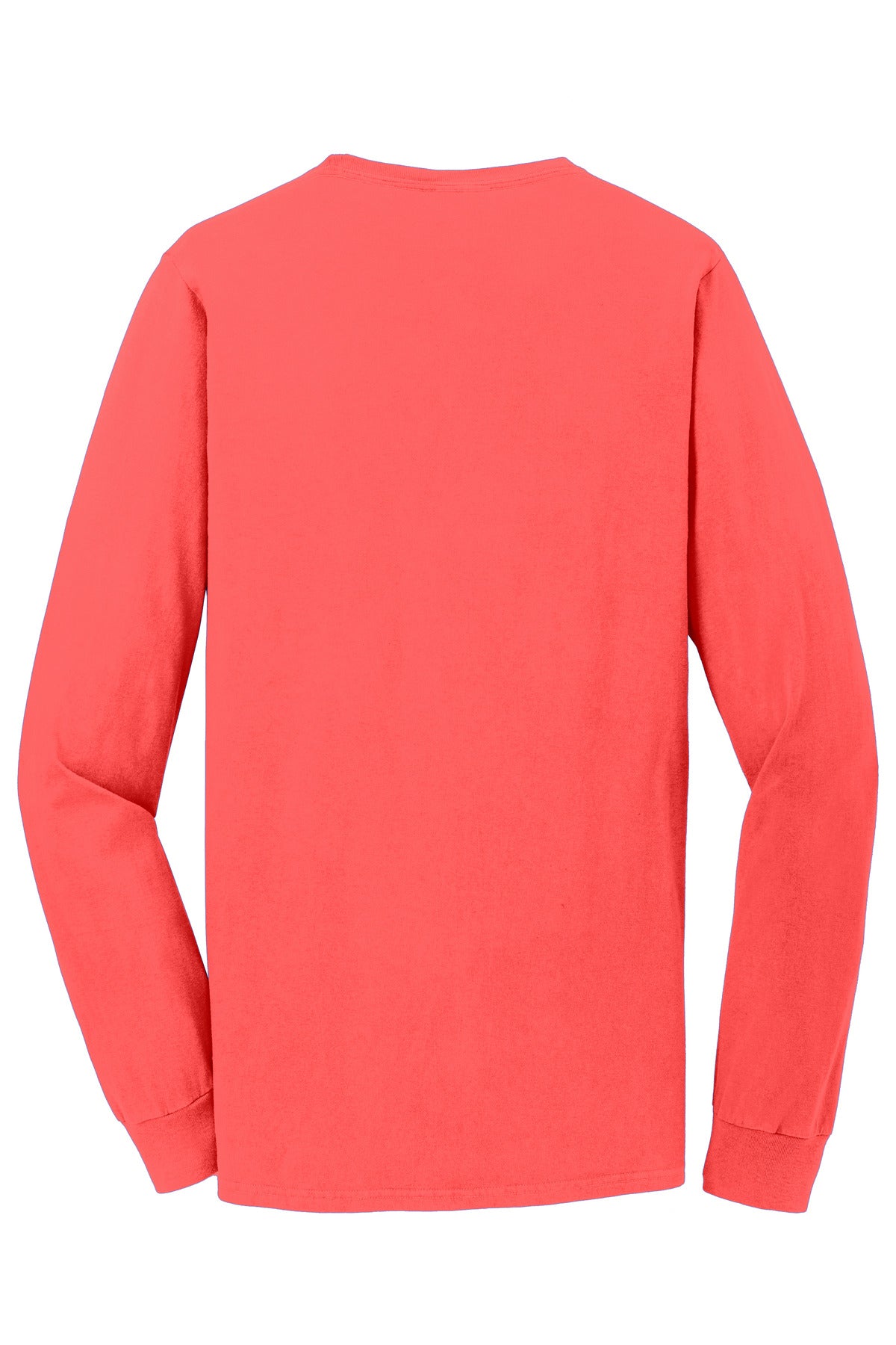 Port & Co Beach Wash Garment-Dyed Long Sleeve Tee - Poppy