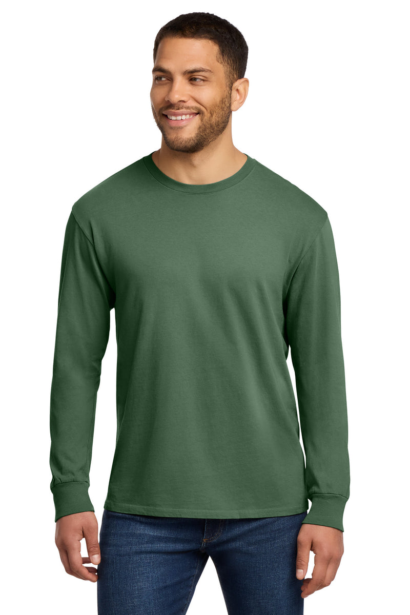 Port & Co Beach Wash Garment-Dyed Long Sleeve Tee - Safari