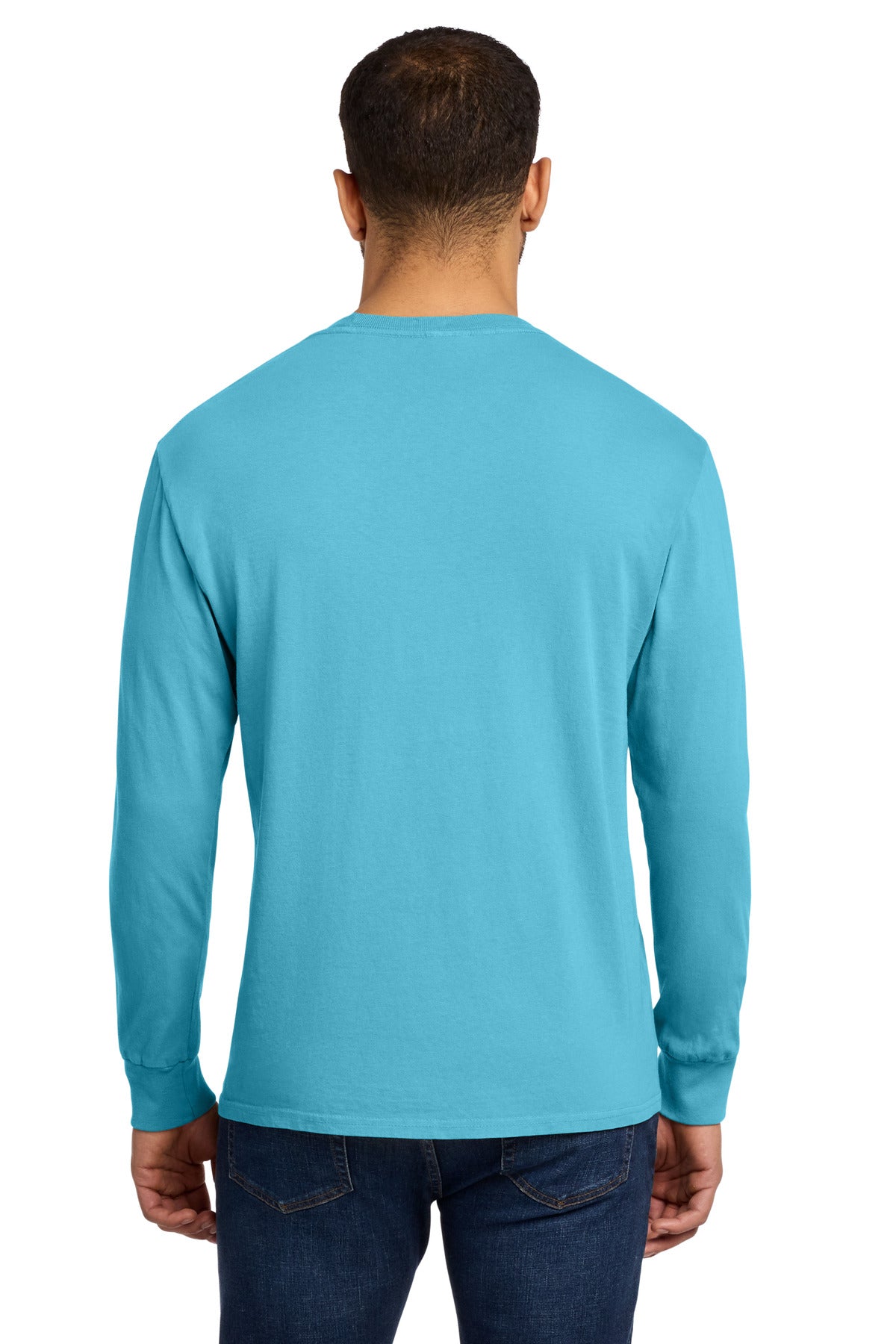 Port & Co Beach Wash Garment-Dyed Long Sleeve Tee - Tidal Wave