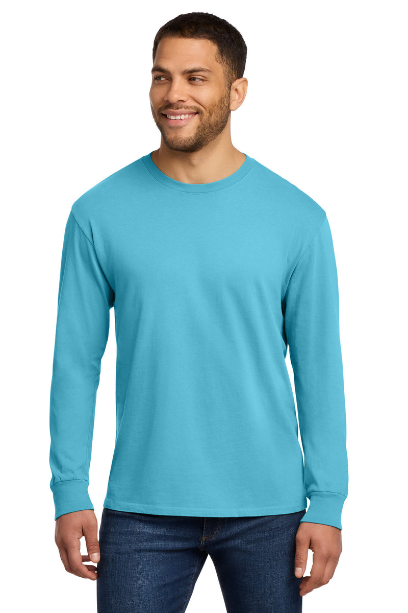 Port & Co Beach Wash Garment-Dyed Long Sleeve Tee - Tidal Wave