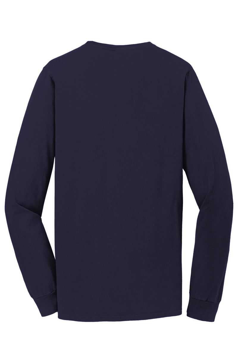 Port & Co Beach Wash Garment-Dyed Long Sleeve Tee - True Navy