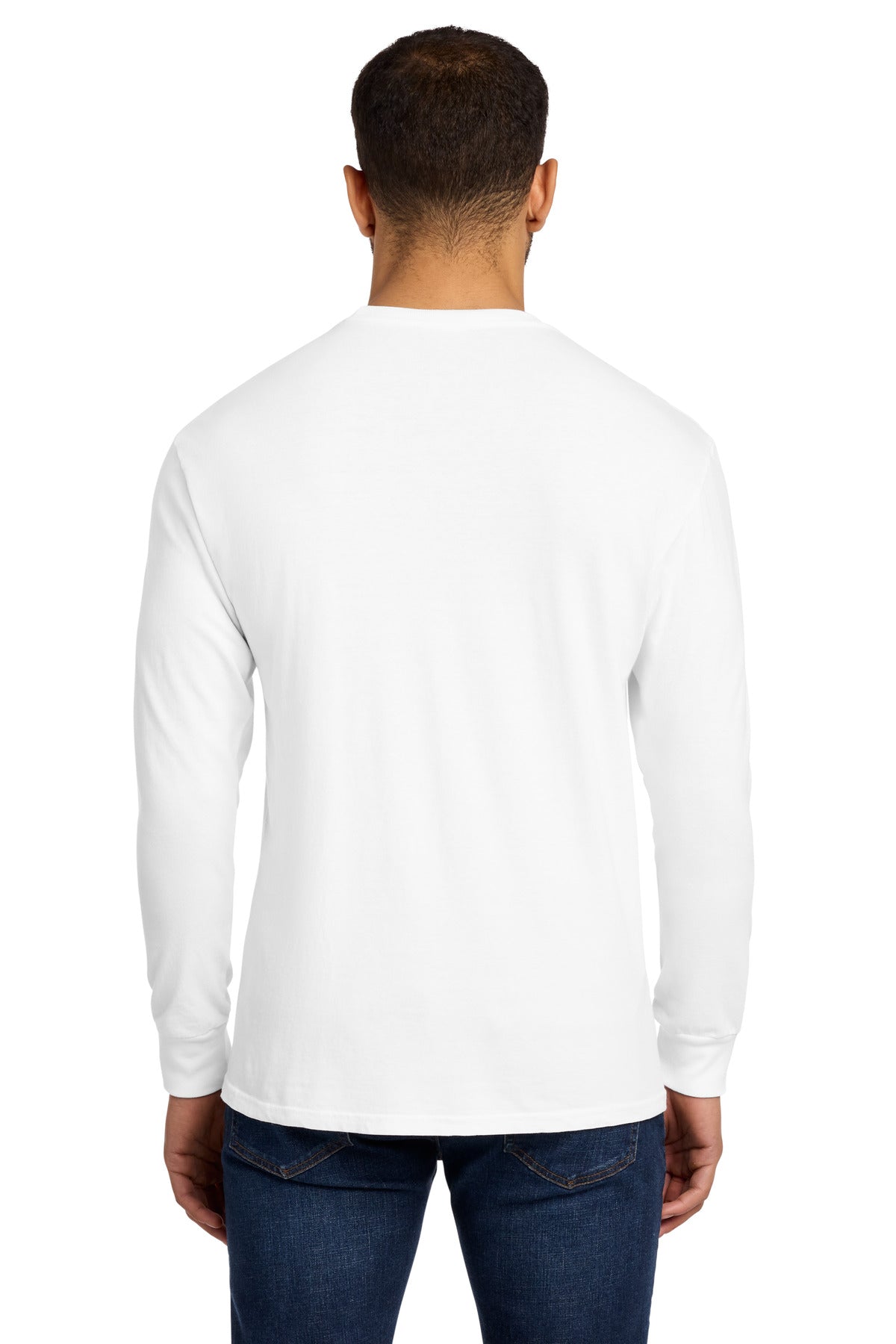 Port & Co Beach Wash Garment-Dyed Long Sleeve Tee - White