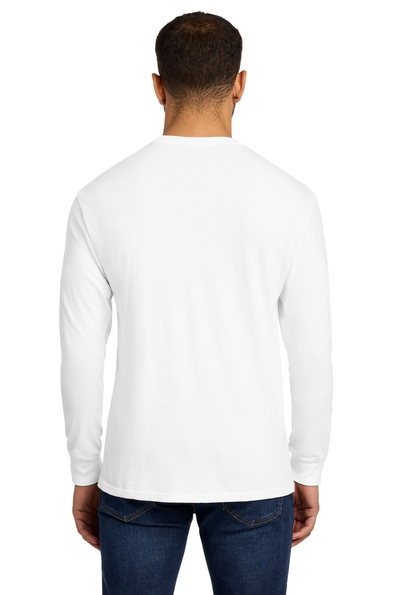 Port & Co Beach Wash Garment-Dyed Long Sleeve Tee - White