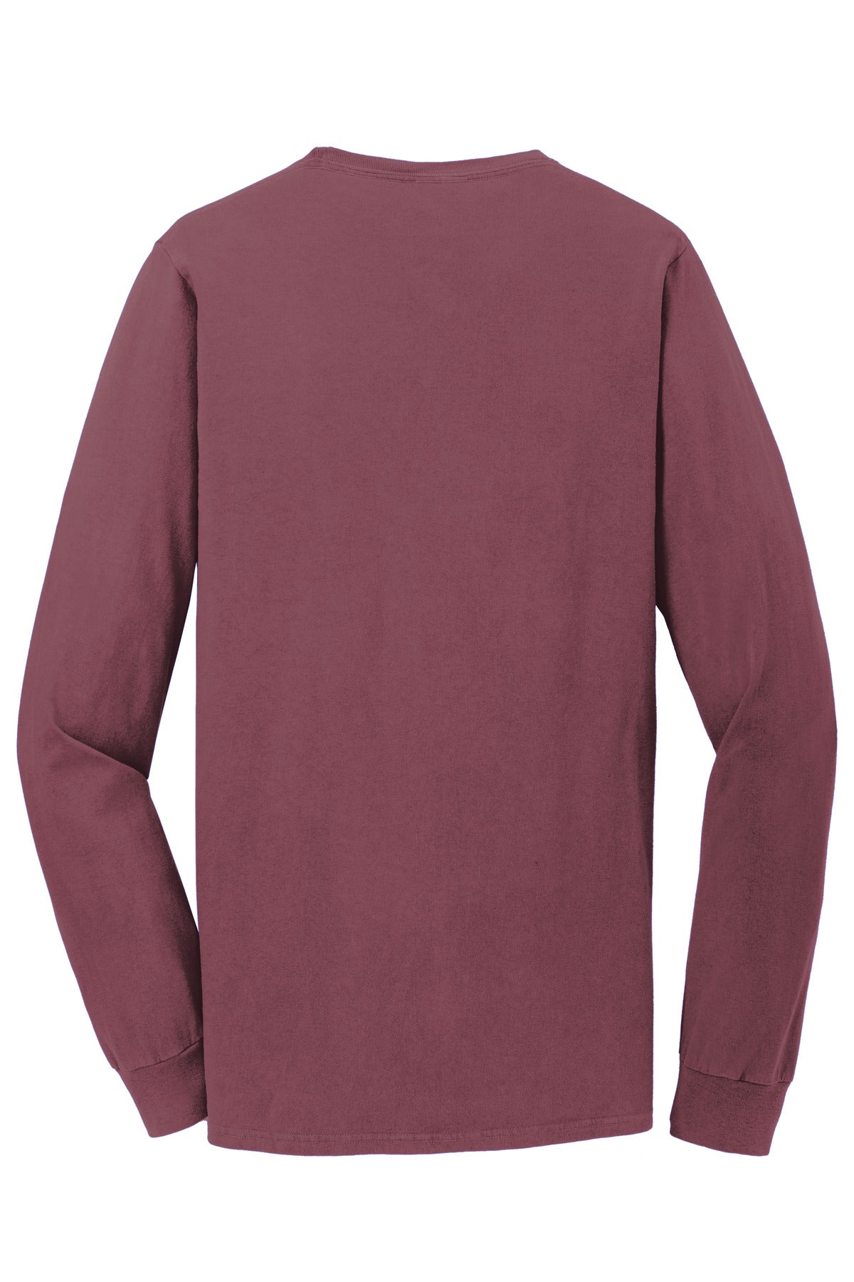 Port & Co Beach Wash Garment-Dyed Long Sleeve Tee - Wineberry