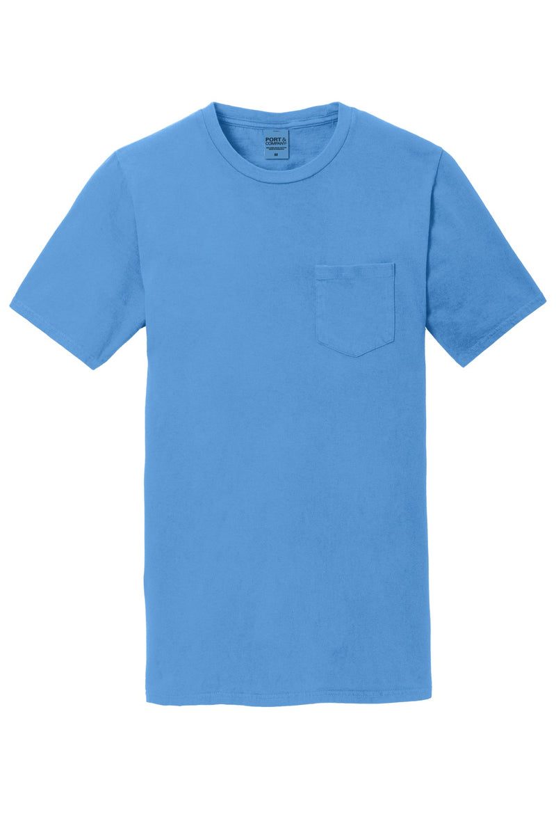 Port & Co Beach Wash Garment-Dyed Pocket Tee - Blue Moon