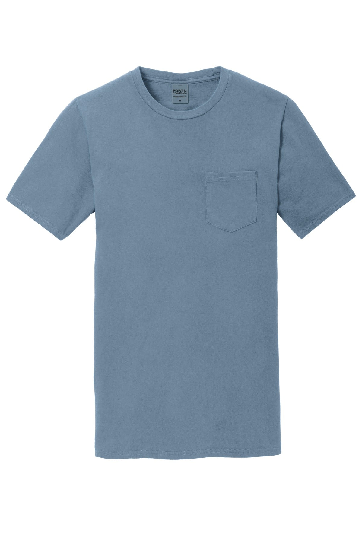 Port & Co Beach Wash Garment-Dyed Pocket Tee - Denim Blue