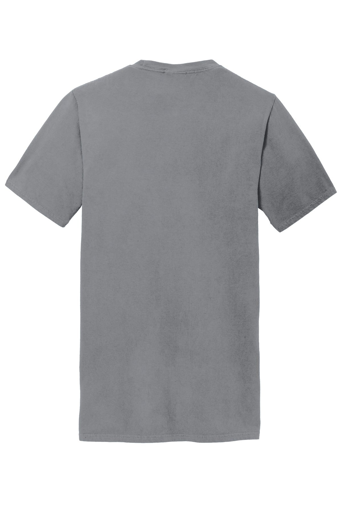 Port & Co Beach Wash Garment-Dyed Pocket Tee - Pewter