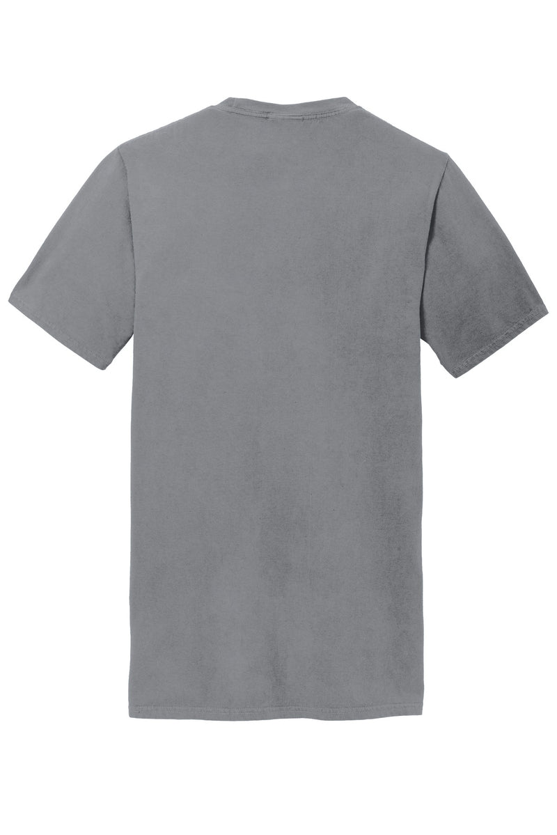 Port & Co Beach Wash Garment-Dyed Pocket Tee - Pewter