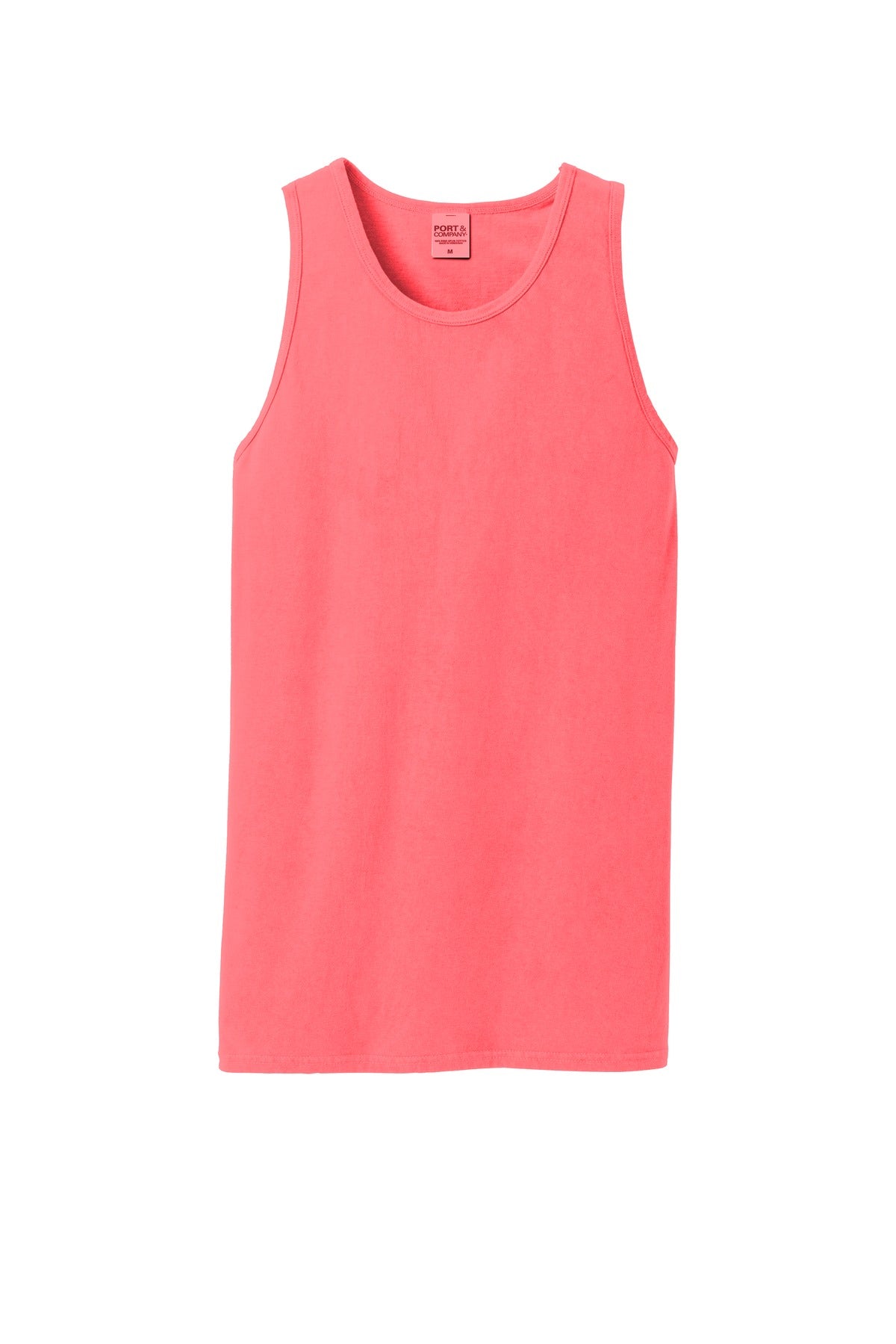Port & Co Beach Wash Garment-Dyed Tank - Neon Coral
