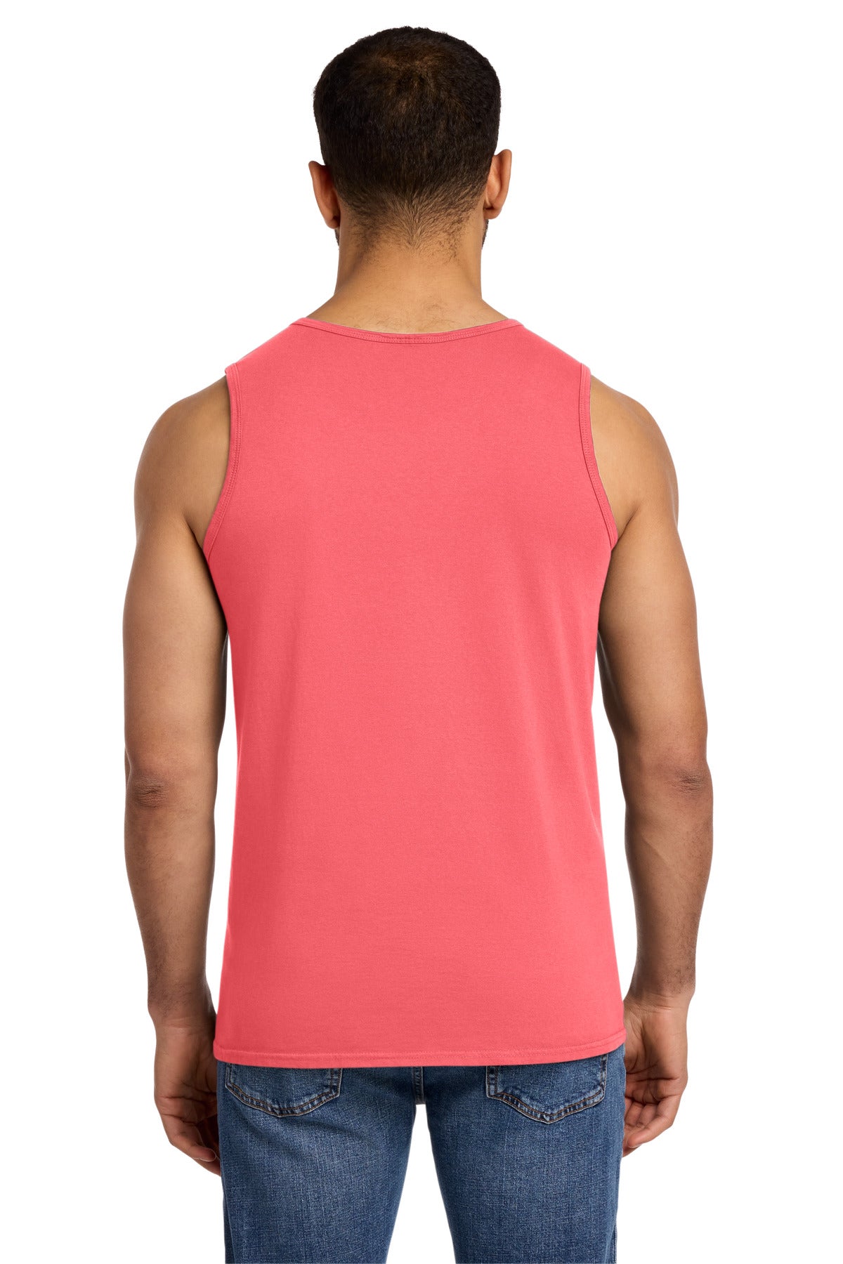 Port & Co Beach Wash Garment-Dyed Tank - Neon Coral