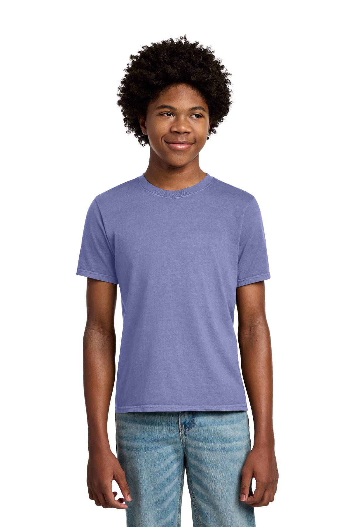 Port & Co Youth Beach Wash Garment-Dyed Tee - Amethyst