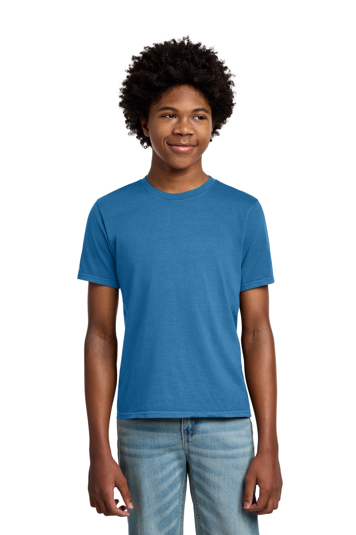 Port & Co Youth Beach Wash Garment-Dyed Tee - Blue Moon