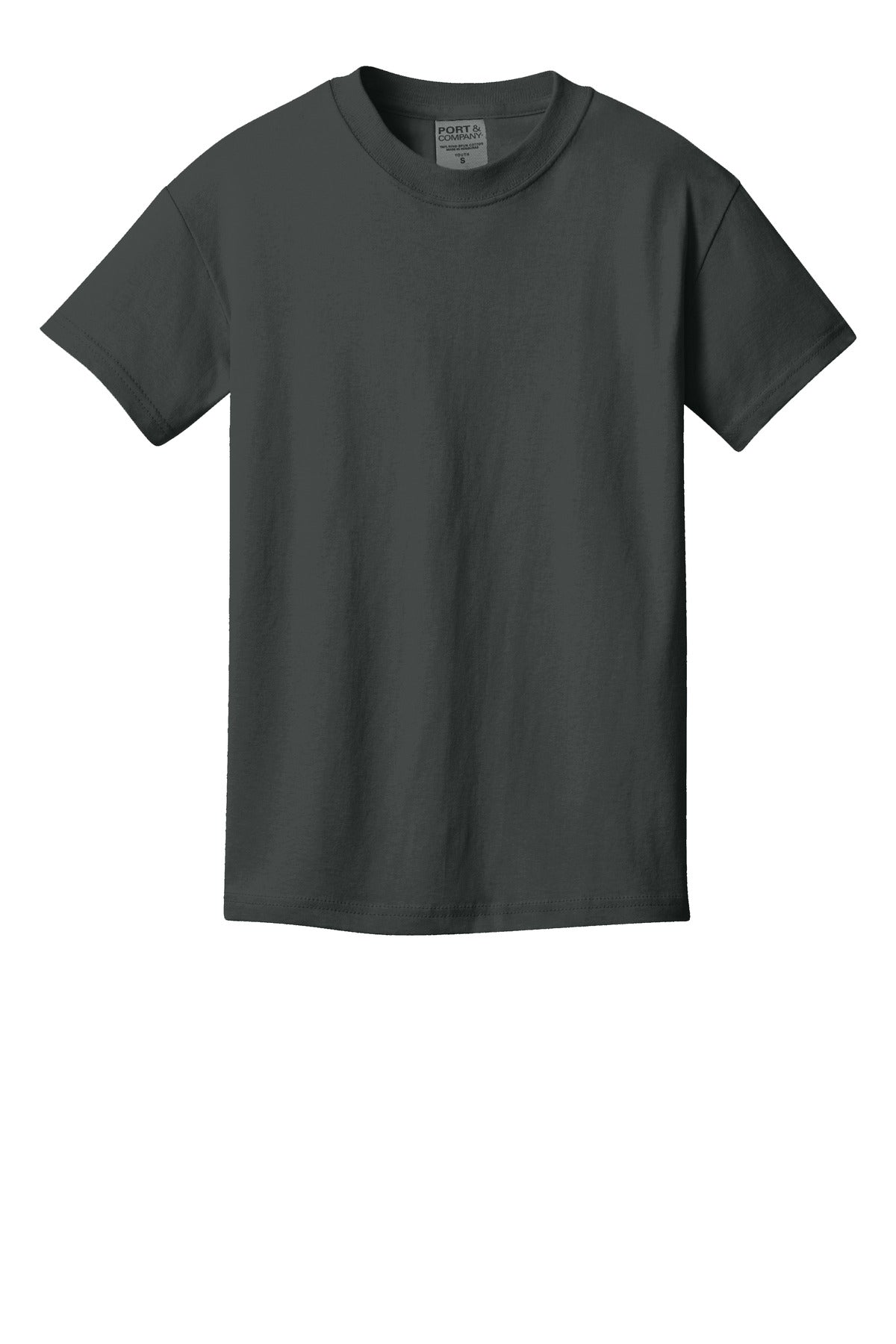 Port & Co Youth Beach Wash Garment-Dyed Tee - Coal