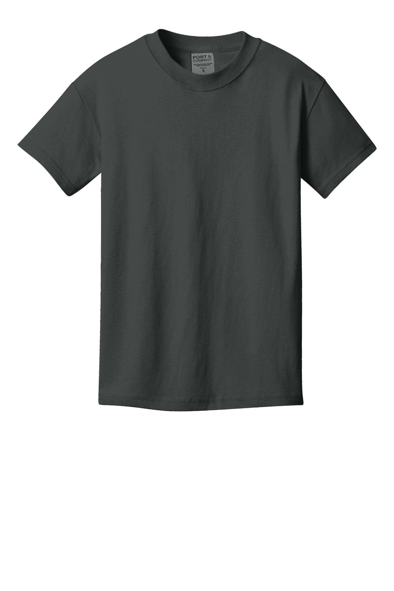 Port & Co Youth Beach Wash Garment-Dyed Tee - Coal